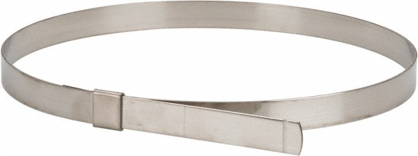 IDEAL TRIDON Band Clamp: Preformed Center Punch Type Clamps, 5/8" Wide, 0.025" Thick, 201  Stainless Steel - HBCP32S