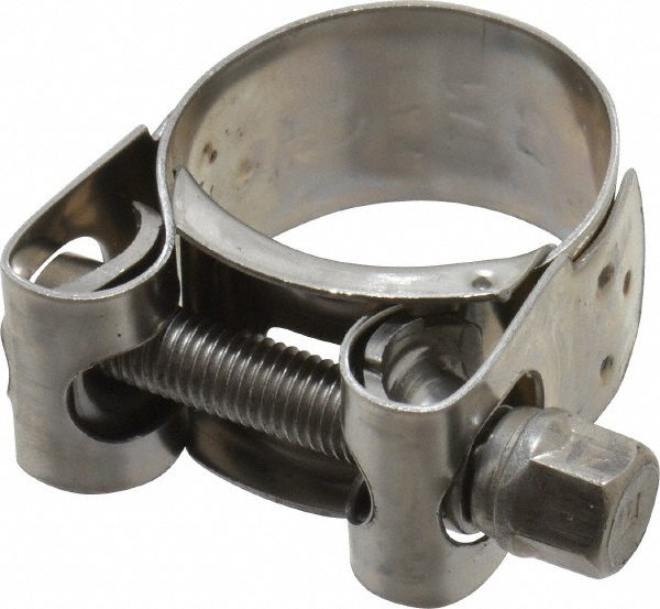 Mikalor T-Bolt Hose Clamp: 4.1 to 4.41" Hose, 63/64" Wide, Stainless Steel - 301324-3