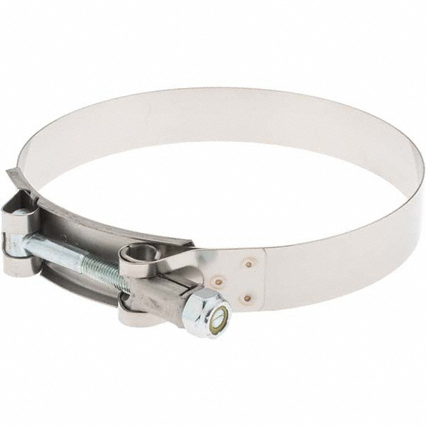 IDEAL TRIDON T-Bolt Hose Clamp: 4.25 to 4.56" Hose, 3/4" Wide, Stainless Steel - 300110425051