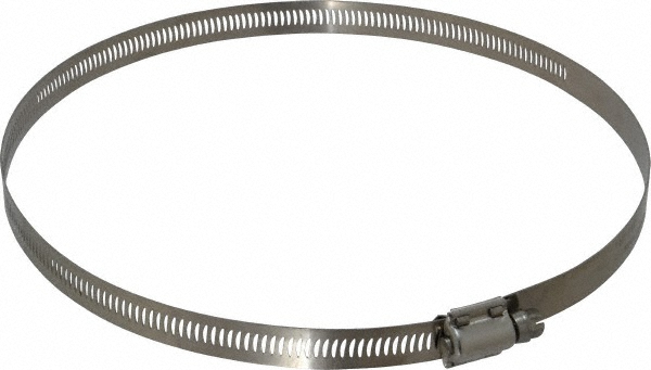 EVER-TITE® Coupling Products Worm Gear Clamp: SAE 128, 2-1/2 to 8-1/2" Dia, Stainless Steel Band - 3WGB128