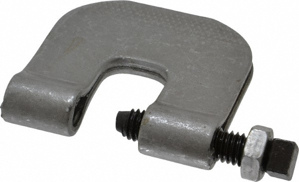 Anvil C-Clamp with Locknut Clamp: 3/4" Flange Thickness, 1/2" Rod - 0500009345