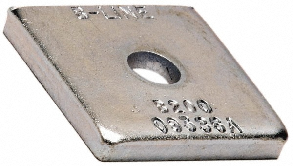Cooper B-Line Strut Channel Square Washer: Use with Cooper B-Line - Channel/Strut (All Sizes Except B62 & B72), 3/8" Bolt - 78101152003