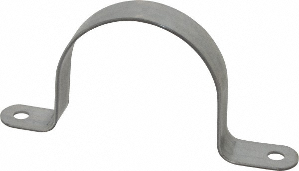 Thomas & Betts Pipe or Conduit Strap: 4" Pipe, Steel, Zinc Finish, 2 Mount Holes, Screw-On - HS910