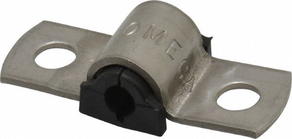 ZSI Tube Strap with Cushion: 1-5/8" Tube, Stainless Steel, 2 Mount Holes - 026MS030