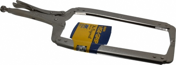 Empire C-Clamp with Locknut: 3/4" Flange Thickness, 3/8" Rod - 21LG0038