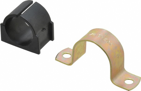 ZSI Tube Strap with Cushion: 7/8" Tube, Stainless Steel, 2 Mount Holes - 014MS017
