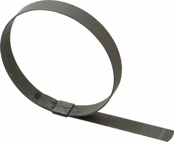 IDEAL TRIDON Band Clamp: Preformed Center Punch Type Clamps, 5/8" Wide, 0.025" Thick, Galvanized Steel - HBCP9