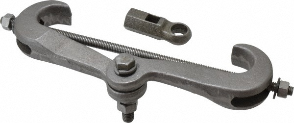 Empire Bottom Flange Mount with Extension Piece Clamp: 7" Flange Width, 3/8" Rod - 229B0038