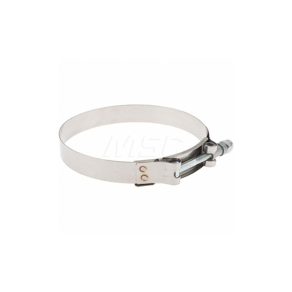 Made in USA T-Bolt Hose Clamp: 4.75 to 5.06" Hose, 3/4" Wide, Stainless Steel - B9222-0475 BW