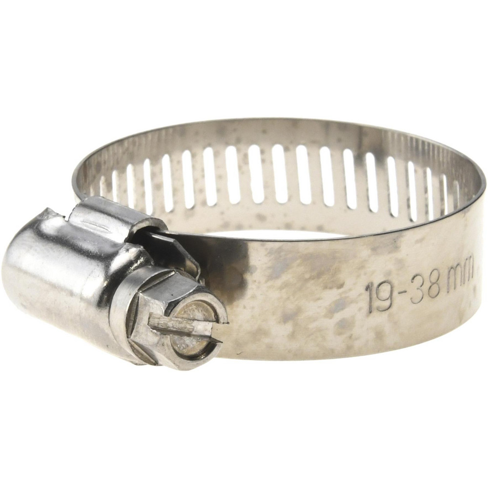 IDEAL TRIDON Worm Gear Clamp: SAE 16, 11/16 to 1-1/2" Dia, Stainless Steel Band - 620016706