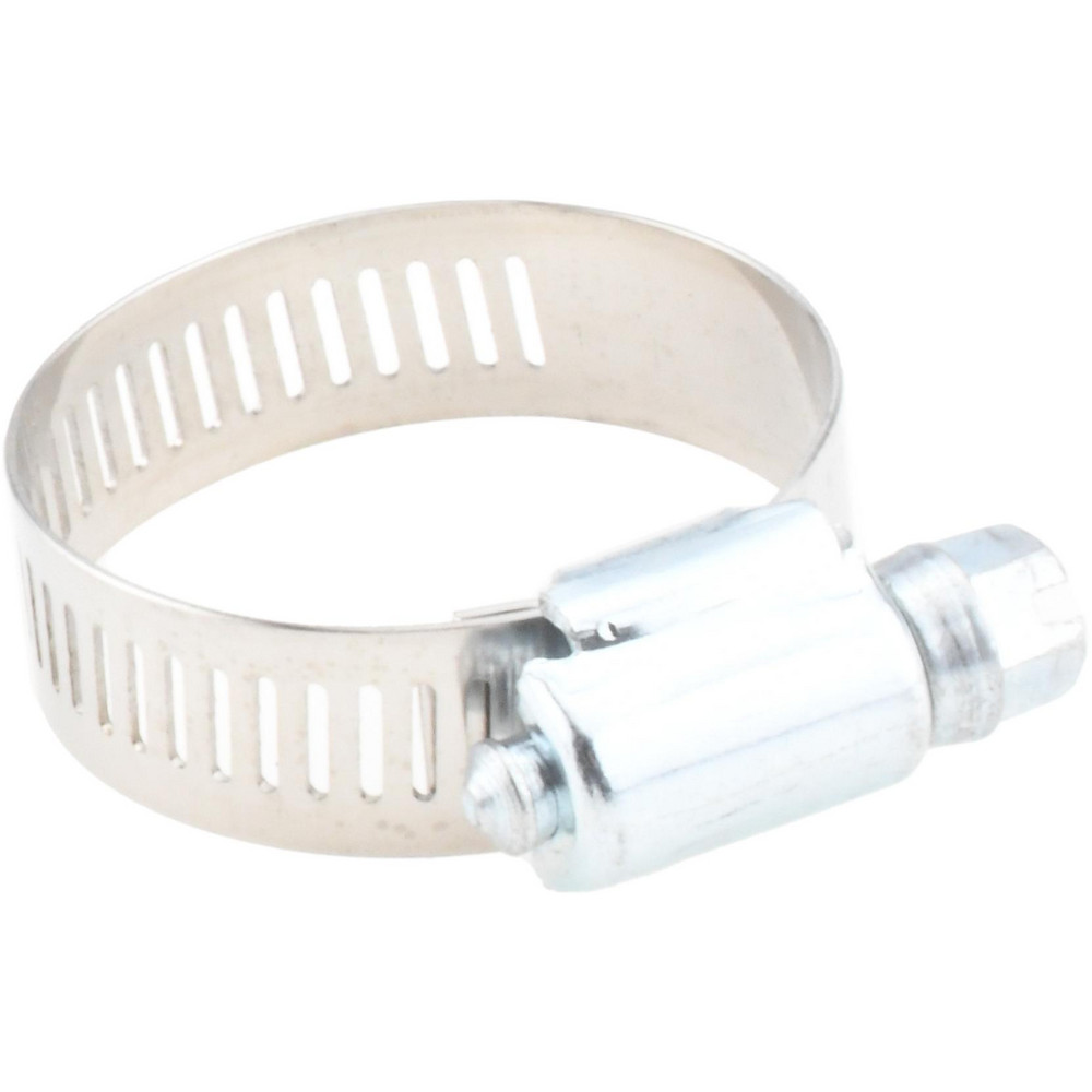 IDEAL TRIDON Worm Gear Clamp: SAE 16, 11/16 to 1-1/2" Dia, Stainless Steel Band - 620016706