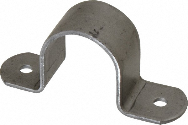 Mueller Industries Pipe or Tube Strap: 1-1/8" Pipe, 1" Tube, Copper, 2 Mount Holes - A 02614R