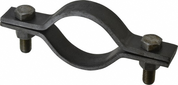 Empire Standard Pipe Clamp: 2-1/2" Pipe, 2-7/8" Tube, Carbon Steel, Black - 212B0250