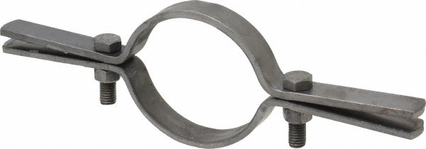 Empire Standard Pipe Clamp: 2-1/2" Pipe, 2-7/8" Tube, Carbon Steel, Black - 212B0250