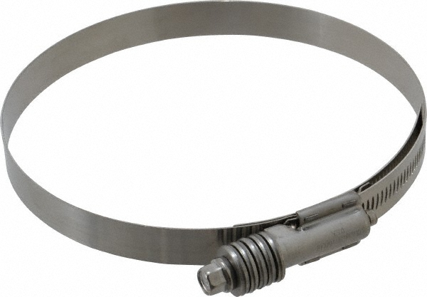IDEAL TRIDON Worm Gear Clamp: SAE 612, 5-1/4 to 6-1/8" Dia, Stainless Steel Band - 4560051