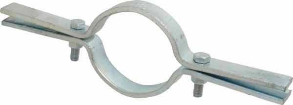 Empire Standard Pipe Clamp: 3" Pipe, 3-1/2" Tube, Carbon Steel, Black - 212B0300