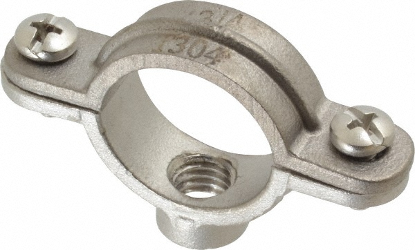 Empire Adjustable Clevis Hanger: 3/4" Pipe, 3/8" Rod, 304 Stainless Steel - 11SS0075