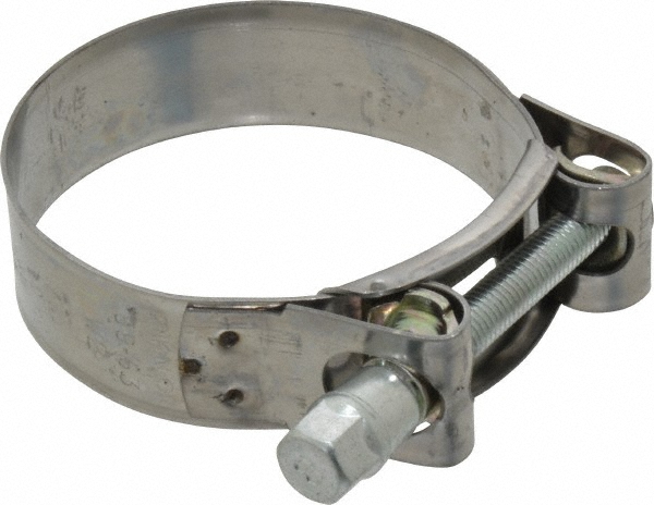 IDEAL TRIDON T-Bolt Hose Clamp: 6.5 to 6.81" Hose, 3/4" Wide, Stainless Steel - 300100650051