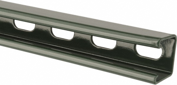 Empire 10' Long x 1-5/8" Wide x 13/16" High, 14 Gauge, Carbon Steel, Punched Framing Channel & Strut - 7201P1410
