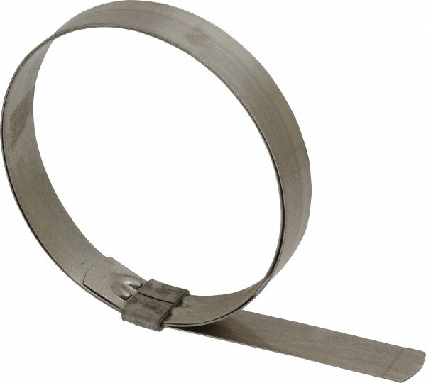 Band-It Band Clamp: Preformed J-Style Clamp, 3/4" Wide, 0.03" Thick, 201  Stainless Steel - JS2279