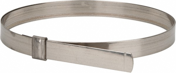 Band-It Band Clamp: Preformed J-Style Clamp, 3/4" Wide, 0.03" Thick, 201  Stainless Steel - JS2279