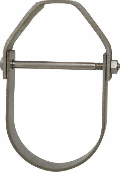 Empire Adjustable Clevis Hanger: 10" Pipe, 7/8" Rod, 304 Stainless Steel - 11SS1000