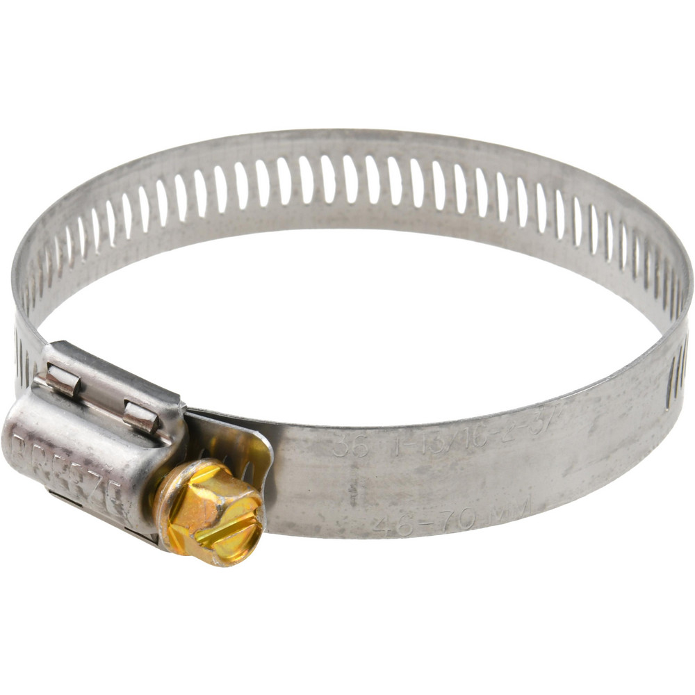 IDEAL TRIDON Worm Gear Clamp: SAE 36, 1-13/16 to 2-3/4" Dia, Stainless Steel Band - 620036706