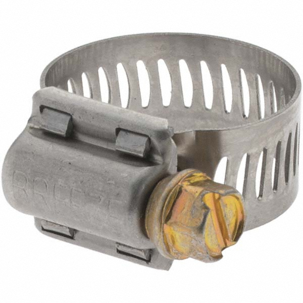 IDEAL TRIDON Worm Gear Clamp: SAE 10, 9/16 to 1-1/16" Dia, Stainless Steel Band - 620010706