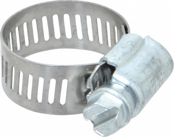 IDEAL TRIDON Worm Gear Clamp: SAE 10, 9/16 to 1-1/16" Dia, Stainless Steel Band - 620010706