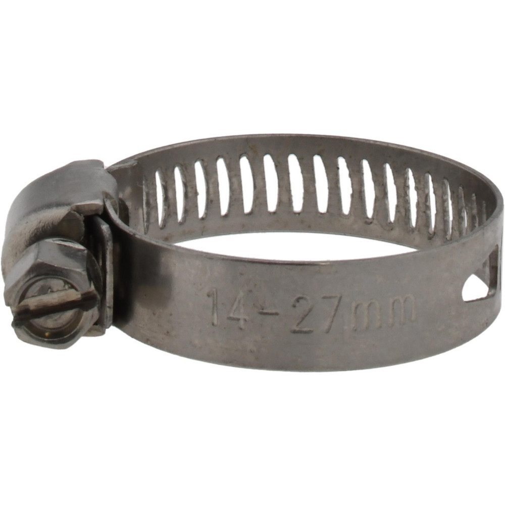 IDEAL TRIDON Worm Gear Clamp: SAE 10, 9/16 to 1-1/16" Dia, Stainless Steel Band - 620010706