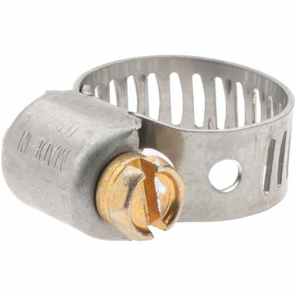 Parker Worm Gear Clamp: 1/4" Dia, Stainless Steel Band - 97HC-3