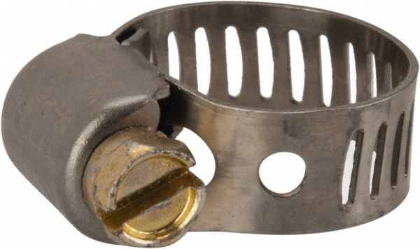 Parker Worm Gear Clamp: 1/4" Dia, Stainless Steel Band - 97HC-3