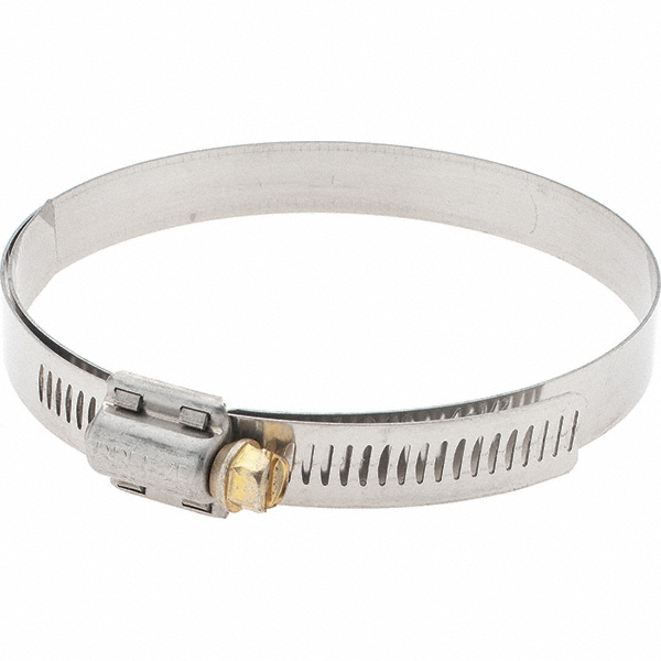 Made in USA Worm Gear Clamp: SAE 64, 3-9/16 to 4-1/2" Dia, Stainless Steel Band - 62064H BW