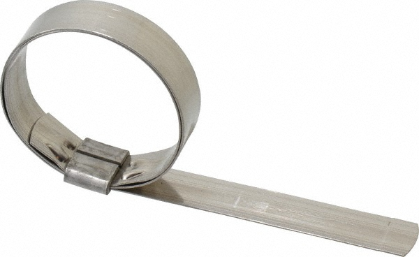 IDEAL TRIDON Band Clamp: Preformed J-Style Clamp, 5/8" Wide, 0.03" Thick, 201  Stainless Steel - HBJS207