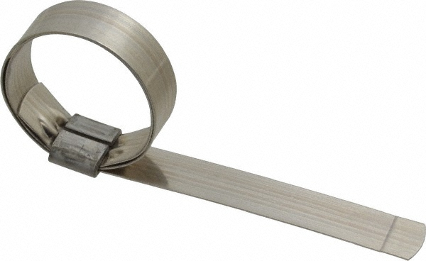 IDEAL TRIDON Band Clamp: Preformed J-Style Clamp, 5/8" Wide, 0.03" Thick, 201  Stainless Steel - HBJS207