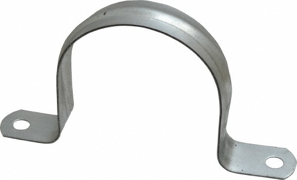Thomas & Betts Pipe or Conduit Strap: 1-1/4" Pipe, Steel, Zinc Finish, 1 Mount Hole, Screw-On - HS104