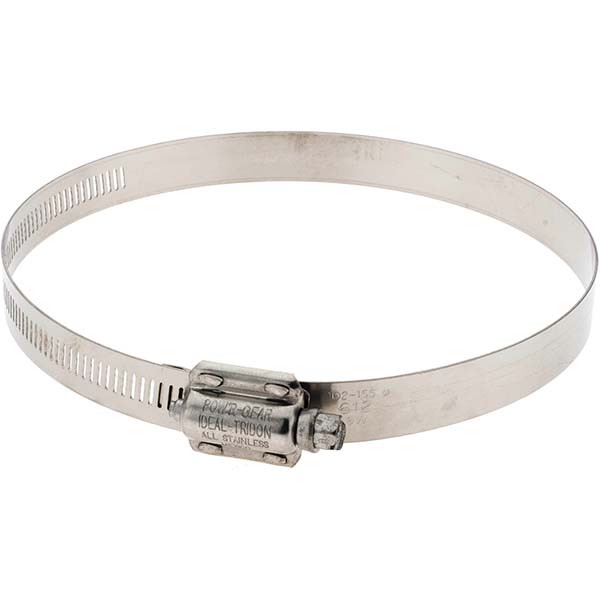 IDEAL TRIDON Worm Gear Clamp: SAE 612, 4 to 6-1/2" Dia, Stainless Steel Band - 6X40051