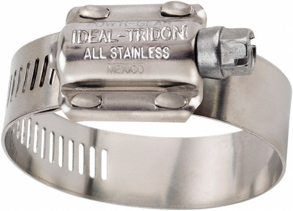 IDEAL TRIDON Worm Gear Clamp: SAE 612, 4 to 6-1/2" Dia, Stainless Steel Band - 6X40051