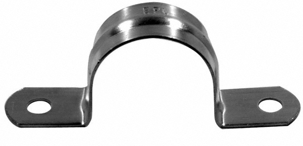 Mueller Industries Pipe or Tube Strap: 3/8" Pipe, 1/4" Tube, Copper, 2 Mount Holes - A 01278R