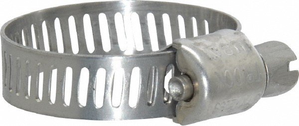 IDEAL TRIDON Worm Gear Clamp: SAE 6, 5/16 to 7/8" Dia, Stainless Steel Band - 6260651