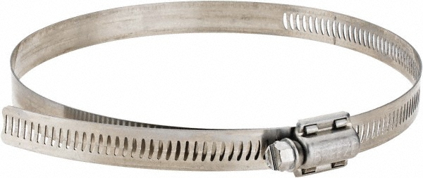 IDEAL TRIDON Worm Gear Clamp: SAE 96, 4-1/2 to 6-1/2" Dia, Stainless Steel Band - 630040096051