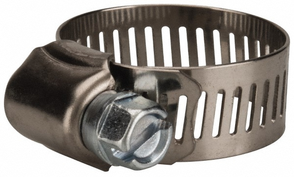 Value Collection Worm Gear Clamp: SAE 12, 1/2 to 1-1/4" Dia, Stainless Steel & Carbon Steel Band - XM01B1432