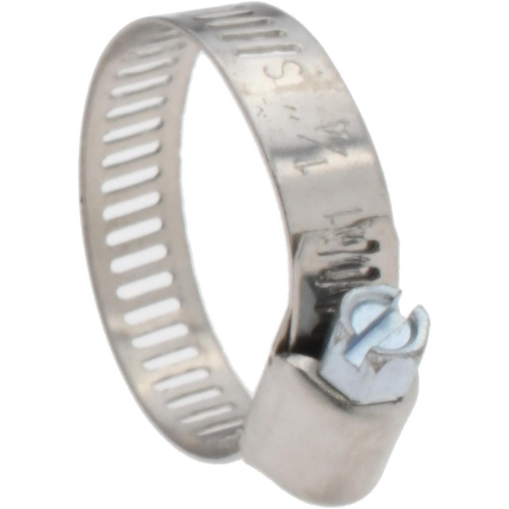 Value Collection Worm Gear Clamp: SAE 12, 1/2 to 1-1/4" Dia, Stainless Steel & Carbon Steel Band - XM01B1432
