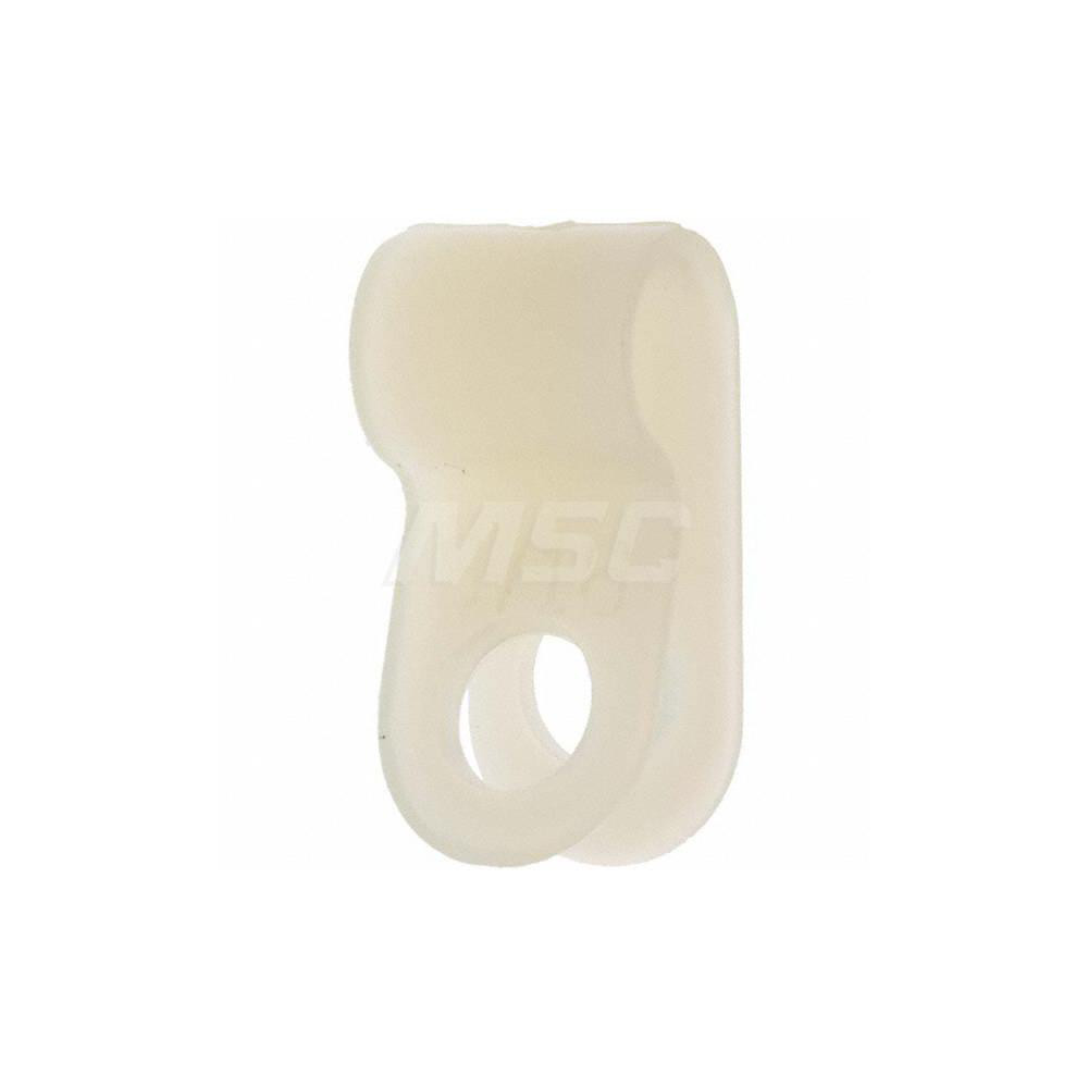 Made in USA Chemical-Resistant Clamp: 3/16" Tube, Nylon, Blue, Silver & White - CC-187-375-23-N