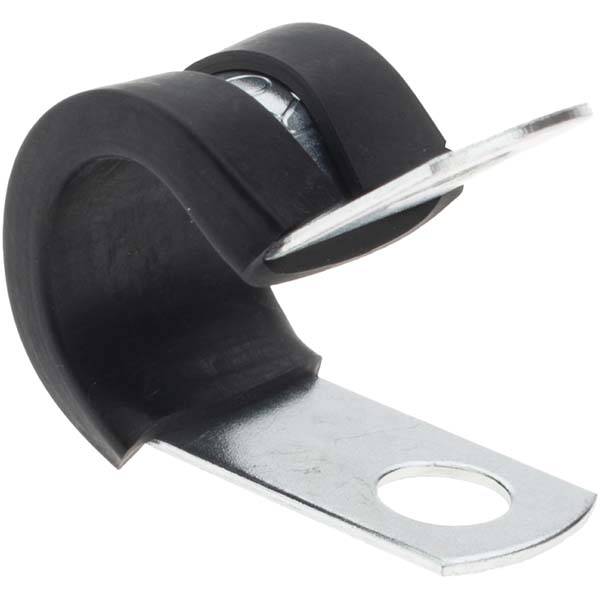 Made in USA Chemical-Resistant Clamp: 3/8" Tube, Nylon, White - CC-375-375-23-N