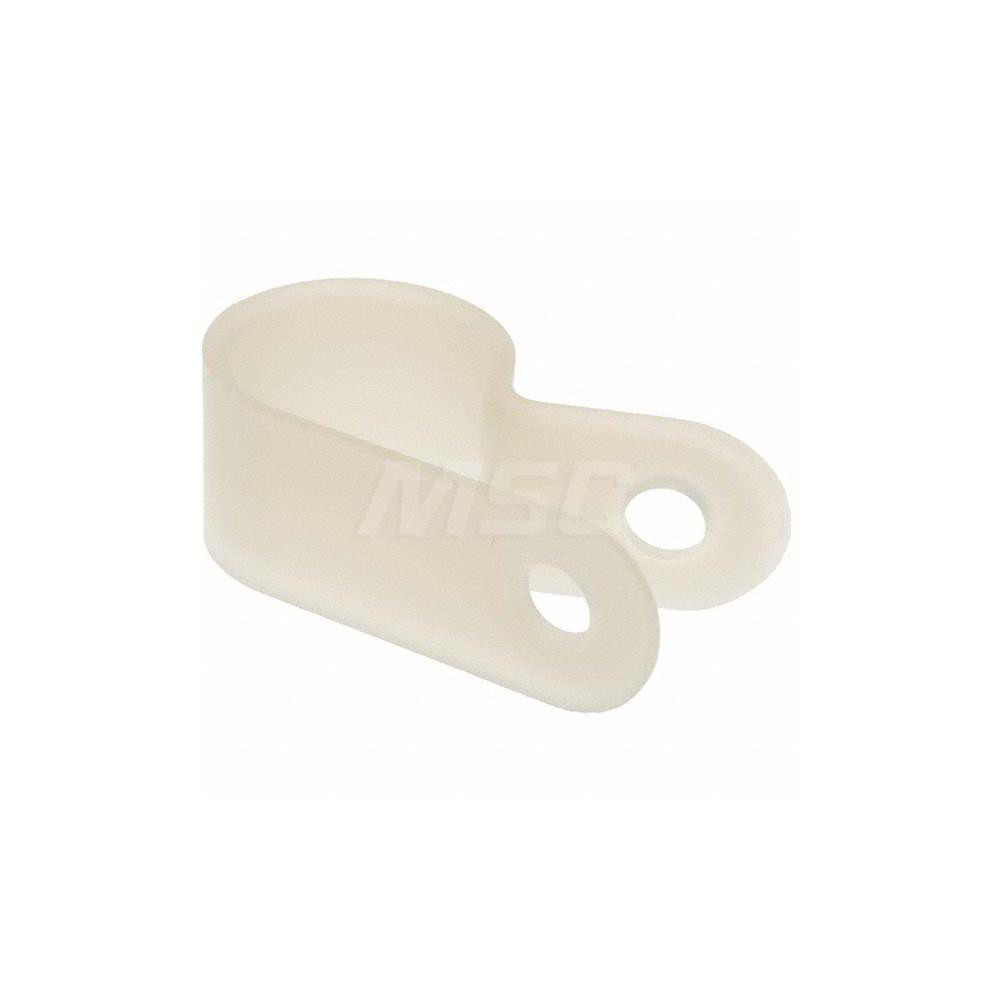 Made in USA Chemical-Resistant Clamp: 3/8" Tube, Nylon, White - CC-375-375-23-N