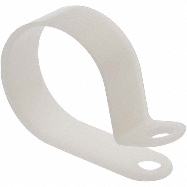 Made in USA Chemical-Resistant Clamp: 3/8" Tube, Nylon, White - CC-375-375-23-N