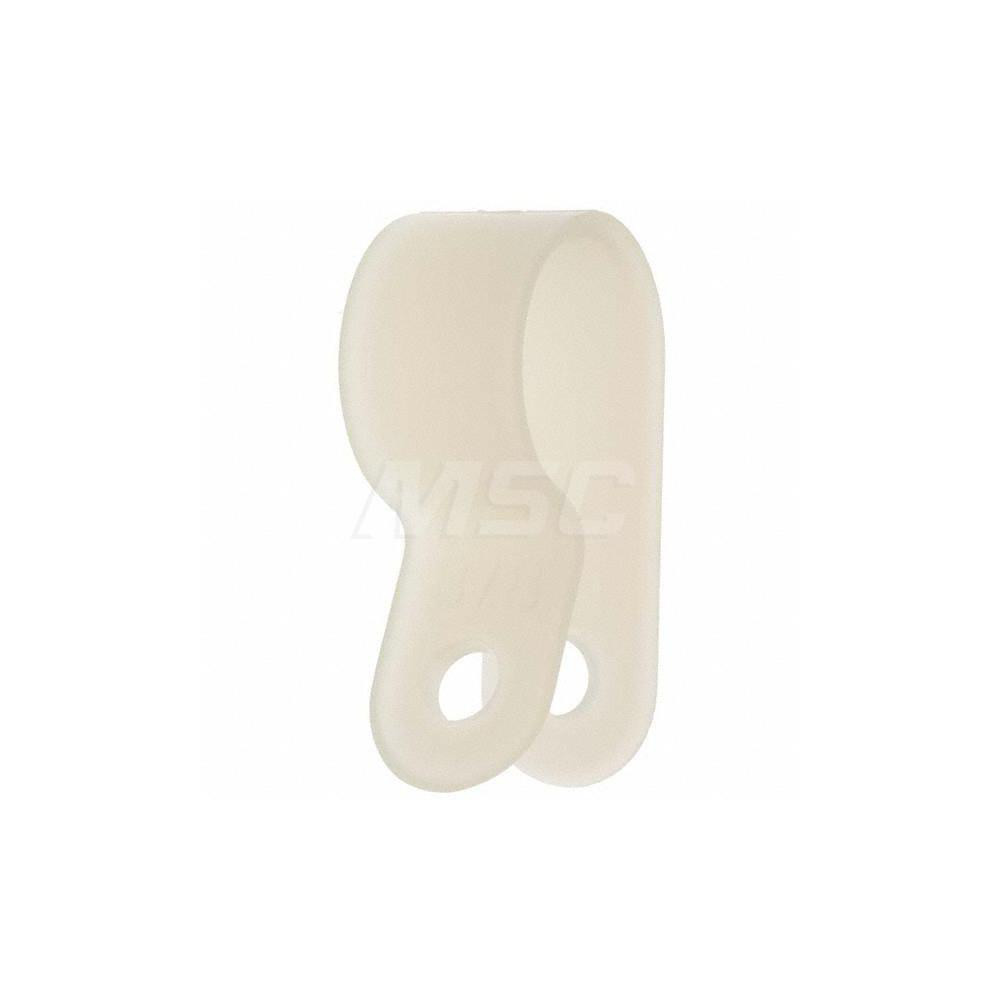Made in USA Chemical-Resistant Clamp: 3/8" Tube, Nylon, White - CC-375-375-23-N