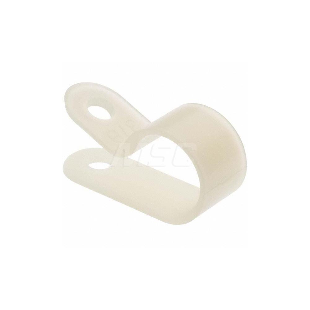 Made in USA Chemical-Resistant Clamp: 3/8" Tube, Nylon, White - CC-375-375-23-N