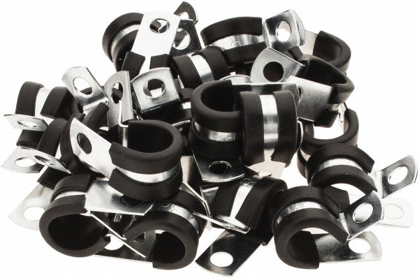 Made in USA Chemical-Resistant Clamp: 3/8" Tube, Nylon, White - CC-375-375-23-N
